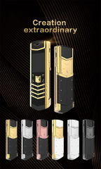 Elegant Metal Signature Handmade Mobile Phone Dual SIM Bluetooth Dialer Ebook Luxury Feature Classic Senior Phone for Elderly