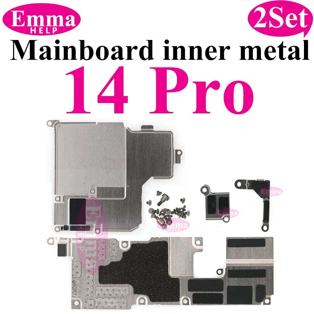 2Set Inner Metal Cover Plate Mainboard inner Iron with Screws For iPhone 13 12 15 Pro Max 14 Plus Bracket Holder Screw Parts