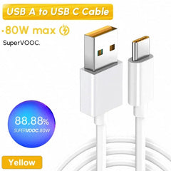 كابل OPPO الأصلي USB Type C Super Vooc سلك شحن سريع OPPO Find X5 X6 X3 Pro N2 Flip Reno10 8 7 6 Pro A77 A78 A98