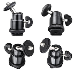 1/4" Phone Clip Holder Hot Shoe Phone Holder Mount For DSLR Camera With 1/4"-20 Thread Cell Phone Bracket