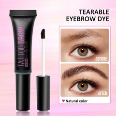 3D Peel-Off Eyebrow Gel Tint, Waterproof Tattoo Cream, Long-Lasting Dye, Natural Brow Shaping, Unisex, Safe for All Skin Types
