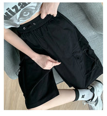 Sweet Cool Sle Women's Workwear orts Summer Thin American Qui Dry Casual Wide Leg Five-Quarter Loose Straight Cut Pants