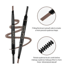 Double-Ended 5 Colors Eyebrow Pencil Natural Non-fading Waterproof Long-Lasting Filling And Outlining Eyebrow