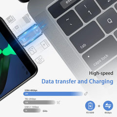 NNBILI 40Gpbs Type C Male to TypeC Male Full Featured Adapter For Transmission and Charging for with Thunderbolt USB 4.0 3.1 2.0