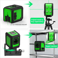 HILDA Laser Level 2 lines/5 Lines 360 Automatic Leveling Level Construction Tool Equipment Green Light Cross Laser Good Gift
