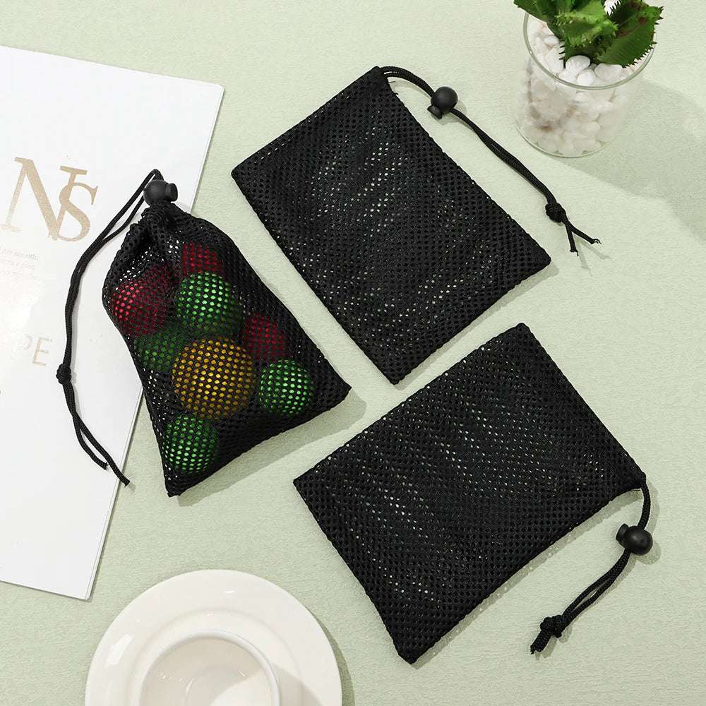 Durable Nylon Mesh Drawstring Bag Multi Purpose Outdoor Travel Stuff Sack Storage Bag Camping Bottle Pot Pan Carrier Pouch
