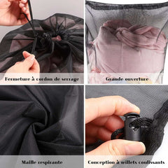 Large Size Laundry Mesh Bag Solid Color Drawstring Laundry Bag Anti-snagging Anti-deformation Mesh Clothes Washing Bag 60x90cm