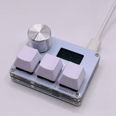 O3C SayoDevice OSU O3C مفاتيح هول ذات الزناد السريع ومفاتيح مغناطيسية وردية اللون ولوحة مفاتيح بمقبض وشاشة ونسخ ولصق وقص