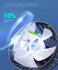 Car Fan  3-speed Car Seat Back Cooling Fan USB Charge Dual Head Fan 360 Degree Rotation Neck Cooler for Summer Car Accessories