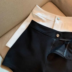 Harajuku Y2K Summer Short Pants Fashion Women Solid High Waist A-Line Straight Sexy Shorts Casual Streetwear Hot Girl Trousers