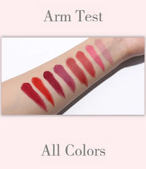أحمر شفاه Langmani Silver Tube Matte Lipstick Non Staying Cup Makeup أحمر شفاه متوفر بـ 8 ألوان