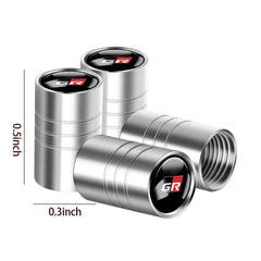 4Pcs Car Styling 3D Metal Wheel Tire Valve Caps Rim Accessories For Toyota RAV4 C-HR Camry Yaris Prius TRD GR Highlander Crown