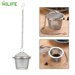 Tea Spice Strainer Seasoning Ball Mesh Herbal Ball Stainless Steel Teakettle Locking Tea Filter Reusable Diameter 4.5cm
