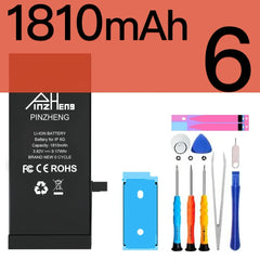 PINZHENG Real High Capacity Battery For iPhone 8 SE2020 6 6S 7 8Plus X Xs Max Xr Phone Replacement Batteries Warranty One Year