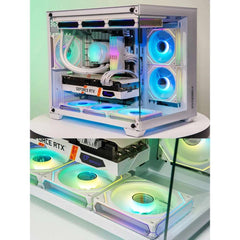 Jungle Leopard Prism 6 Pro ARGB PC Case Fan 120mm 3-sided Infinite Mirror 5V 3PIN Motherboard Lighting Sync 4PIN PWM