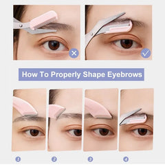 Eyebrow Trimming Knife Eyebrow Face Razor For Women Professional Eyebrow Scissors With Comb Brow Trimmer Scraper Accesso