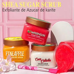 Hot Selling Tree Hot Blue Lagoon Shea Sugar Body Scrub Moisturizing Brightening Exfoliating HydratingMud For Face Body Use