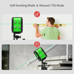 HILDA Green Cross Laser Level meter 360 Automatic Level meter Construction Tools and Equipment Optical Instruments