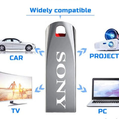 محرك أقراص فلاش USB 3.0 أصلي من سوني بسعة 2 تيرابايت، محرك أقراص محمول معدني عالي السرعة بسعة 1 تيرابايت و32 جيجابايت، محرك أقراص USB محمول مقاوم للماء