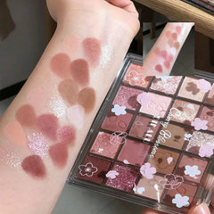 DIKALU Evening Cherry Dance Eyeshadow Tray 20 Color Large Plate Pearl Matte Bright Milk Tea Color Affordable Spring