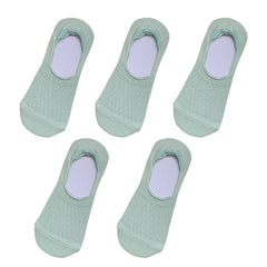 5Pairs Women Invisible Boat Mesh Socks Summer Silicone Non-slip Breathable Comfortable Mesh Sock Low Cut Female Ultra-thin Sox