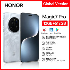 HONOR Magic7 Pro 5G Mobile Phone, AI Falcon Camera,12GB RAM 512GB,5270 mAh All-Day Battery,IP69 & IP68 Water Resistance, AI