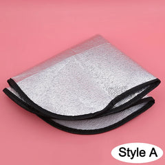 Car Steering Wheel Sun Shade Double Thick Sun Protection Foldable Anti-uv Sunscreen Car Supplies Car Steering Wheel Cover Silver