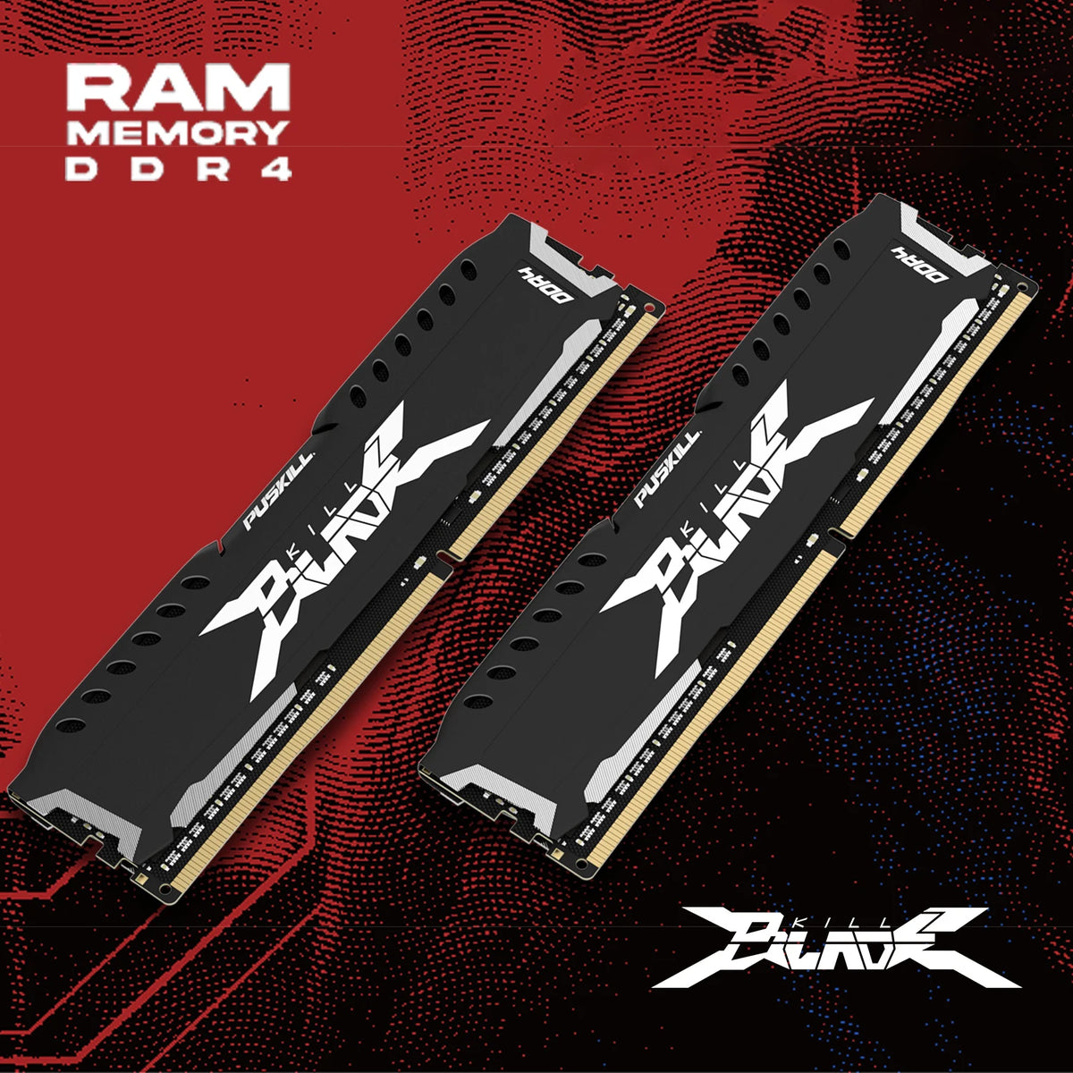 ذاكرة PUSKILL RAM DDR4 سعة 16 جيجابايت و8 جيجابايت و1.2 فولت وتردد 3200 ميجاهرتز و2666 ميجاهرتز وذاكرة تبريد UDIMM للكمبيوتر المكتبي