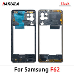 الإطار الأوسط لهاتف Samsung A41 F62 M51 M62 A7 2018 مع زر التحكم في الصوت والإطار الأمامي والإطار الأوسط وهيكل الهيكل
