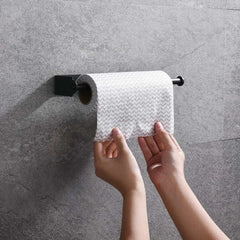 Self Adhesive Toilet Paper Towel Holder Punch-free Roll Paper Holder Kitchen Hook Storage Holder Stainless Steel Wall Mount Hook