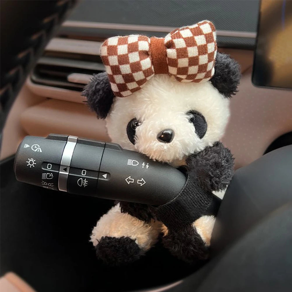 Car Cute Wiper Ornaments Plush Doll Capybara Panda Cat Turn Signal Switch Ornament Car Interior Decoration Accessories