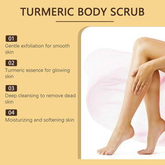 Exfoliating Body Scrub Turmeric Knee Elbow Cuticle Softener Moisturizing Tender Body Cleaning Exfoliator Dead Skin Remover Scrub