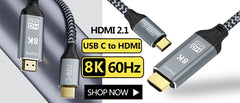 8K HDMI-Compatible Cable 4K@120Hz 8K@60Hz HDMI 2.1 Cable 48Gbps Adapter For RTX 3080 eARC HDR Video Cable PC Laptop TV box PS5