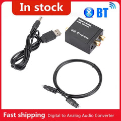 Digital To Analog Audio Converter Support Bluetooth 3 5mm Suitable For TV Audio Digital Coaxial Fiber Optic Analog Output Conver