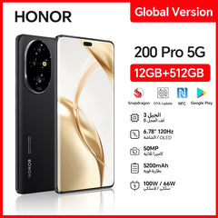 HONOR 200 Pro 5G 12GB+512GB 6.7” OLED Screen, Dual SIM, 50MP Triple Camera, Fast Charging, Android Smartphone