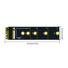 محول لاسلكي من فتحة مفتاح M.2 A/E إلى محول واي فاي متوافق مع البلوتوث M.2 M Key لمنفذ NVMe PCI Express SSD