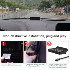 M3 Auto OBD2 GPS شاشة عرض أمامية للسيارات إلكترونيات السيارات HUD شاشة عرض رقمية عداد السرعة للسيارة ملحقات لجميع السيارات