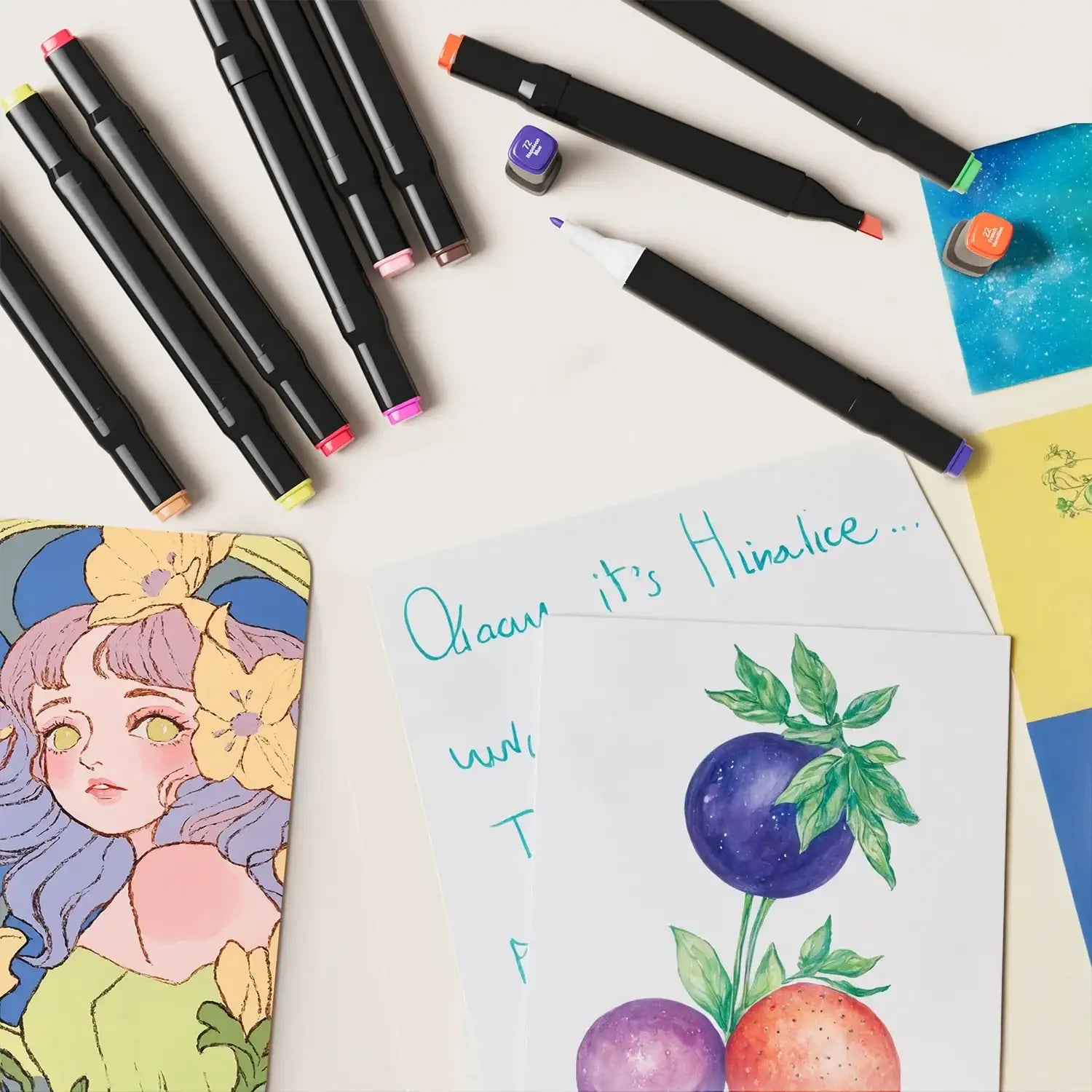 24/36/48/60/80/120/168/262 Colors Alcohol Drawing Markers Dual Tip Permanent Art Sketch Markers for Illustration School Supplied