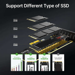 JEYI M.2 NVME SSD to PCIE X1 Adapter Card, 2280 SSD PCIe 3.0 4.0 Expansion Card for Desktop PC, PCI-E GEN4 16Gbps Full Speed SK1