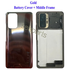 NEW For Xiaomi Redmi Note 10 Pro Battery Cover Back Cover Glass Panel Rear Housing Door Case For Redmi Note 10 Pro Middle Frame