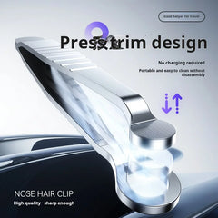 1Pc Stainless Steel Manual Round Head Nose Hair Clip Travel Portable Sharp Nose Hair Cleaning Tool