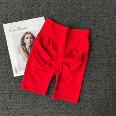 Summer Seamless Yoga Shorts High Waist Workout Shorts Women Sexy Booty Tummy Control Gym Leggings Breathable Running Shorts
