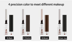 Dark Brown Eyebrow Pencil Microblading Eyebrow Pen Makeup Waterproof 4 Tip Eyebrow Pen Black Liquid Pen Enhancer Cosmetic