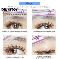 5Pcs Eyebrow Trimmer Blade Shaver Finish Cutting Face Razor Shaper Eye Brow Epilation Hair Removal Facial Epilator makeup tools