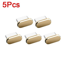 Metal Type C Dust Plugs Cellphone Anti-dust Protectors for Apple IPhone 15 Pro Max/15 Plus/15 Pro Samsung Dustplug