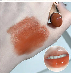أحمر شفاه حريري لامع من Gege Bear Pump Lips Moisture Water Bomb مريح للغاية لامع غير لاصق في كوب مرطب للشفاه