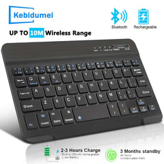 Mini Bluetooth Wireless Keyboard Mouse Set Rechargeable For Phone Tablet English Keyboards For Android ios Windows XP laptop PC