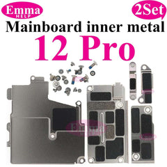 2Set Inner Metal Cover Plate Mainboard inner Iron with Screws For iPhone 13 12 15 Pro Max 14 Plus Bracket Holder Screw Parts