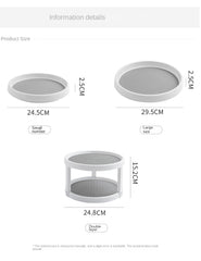 1/4Pcs 360 Rotatable Anti Sliding Kitchen Condiment Rotatable Storage Rack Tableware Cabinet Round Multi Functional Storage Rack