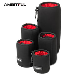 حقيبة عدسات كاميرا جديدة من AMBITFUL، حقيبة برباط، مقاس SML XL، لكاميرا Canon Sony Nikon DSLR، حافظة أسطوانية للعدسات مزودة بخطاف